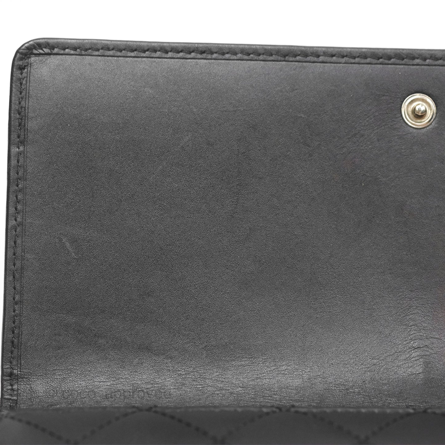 Chanel Quilted Cambon Yen Flap Wallet Black Calfskin Silver Hardware