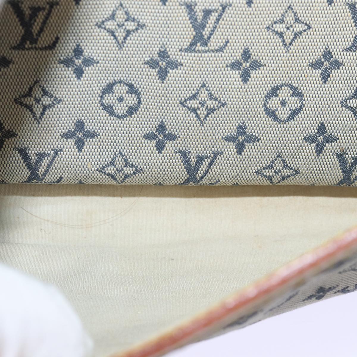 LOUIS VUITTON Monogram mini Marie Hand Bag Blue M92003 LV 77072