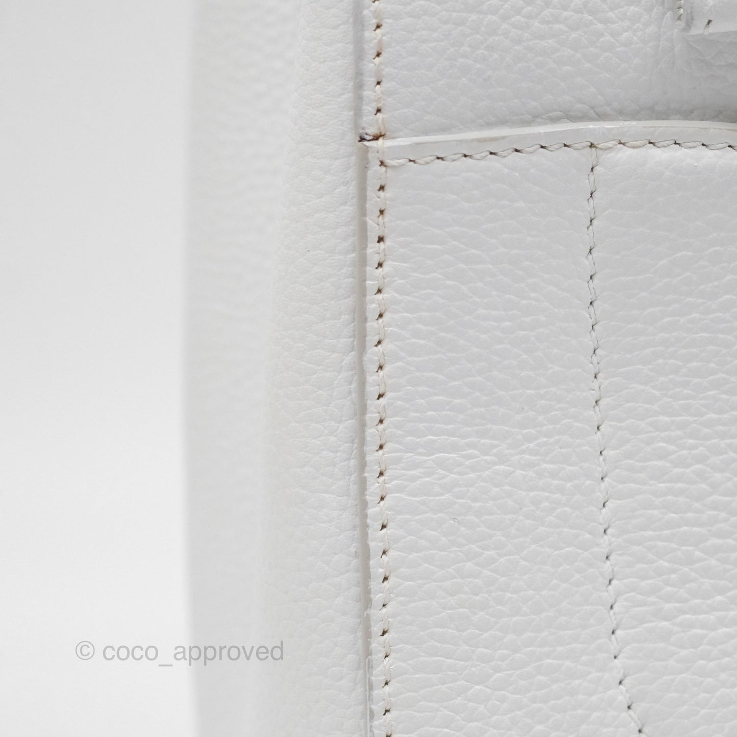Chanel Mini Neo Executive Shopper Tote White Grained Calfskin Silver Hardware