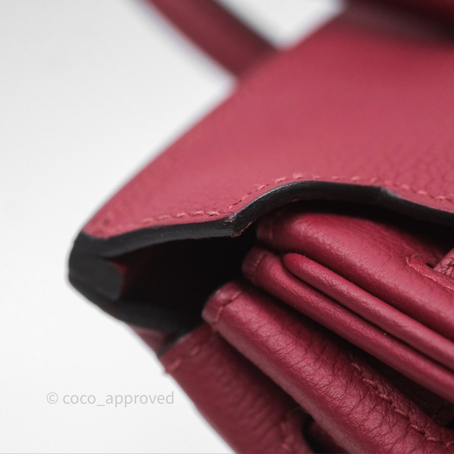 Hermès Birkin 25 Retourne Rouge Grenat Togo Gold Hardware