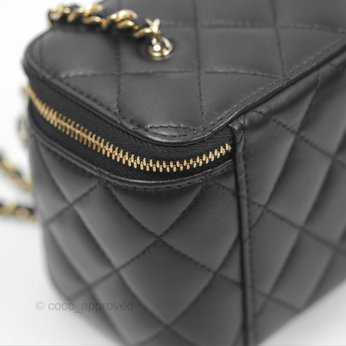 Chanel Ball Crush Vanity with Chain Black Lambskin Gold Hardware