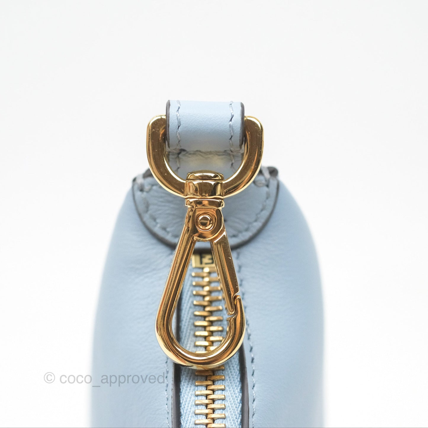 Fendi Nano Fendigraphy Hobo in Sky Blue Gold Hardware