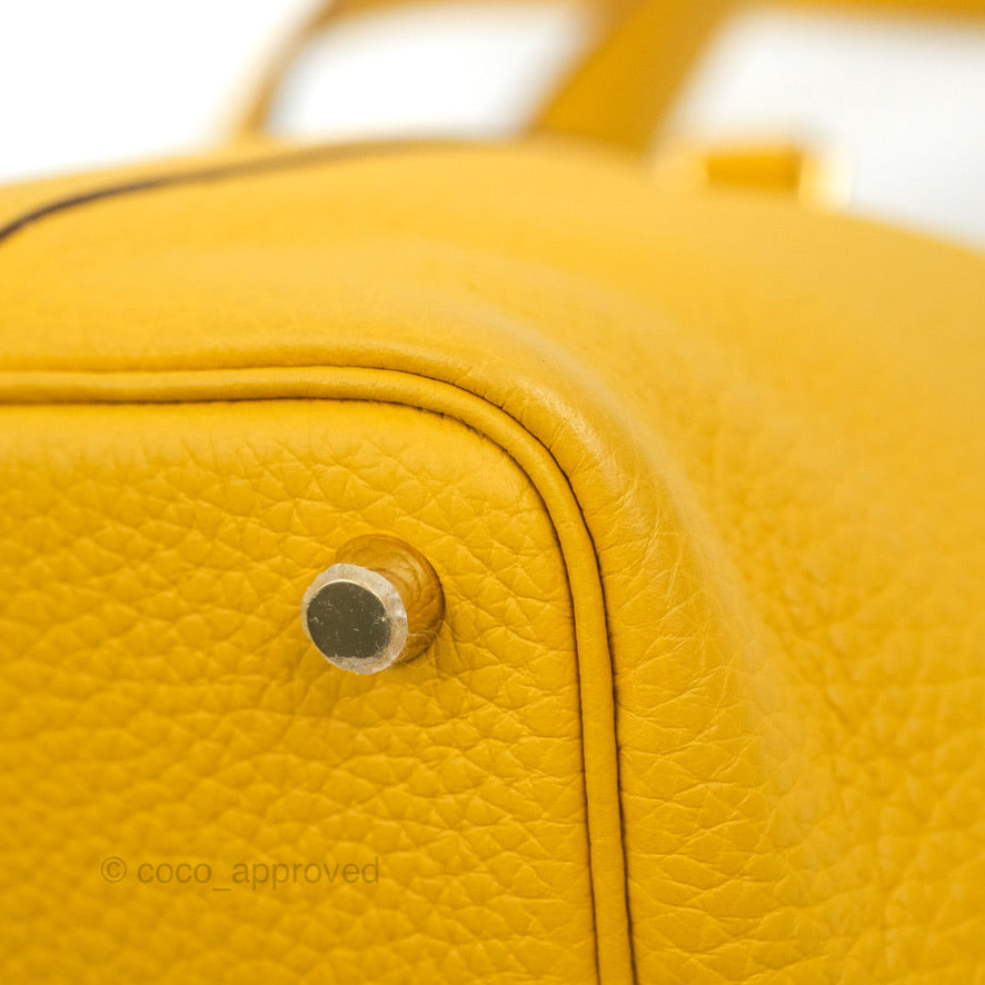 Hermès Picotin Lock 18 Jaune Ambre Clemence Gold Hardware