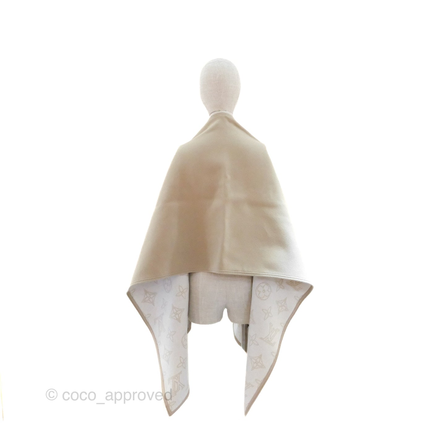 Louis Vuitton Cape Coat Reversible Monogram Beige