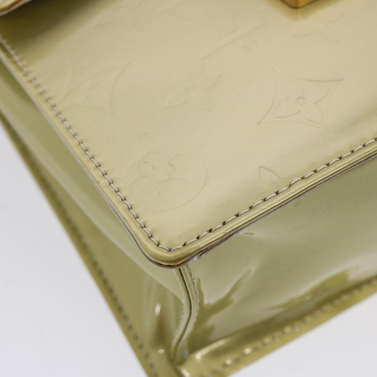 LOUIS VUITTON Monogram Vernis Spring Street Hand Bag Gris M91029 LV 77147
