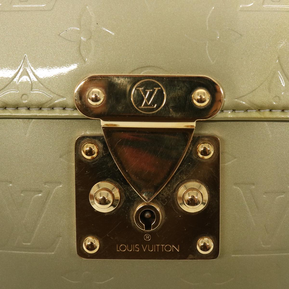LOUIS VUITTON Monogram Vernis Spring Street Hand Bag Gris M91029 LV 77147