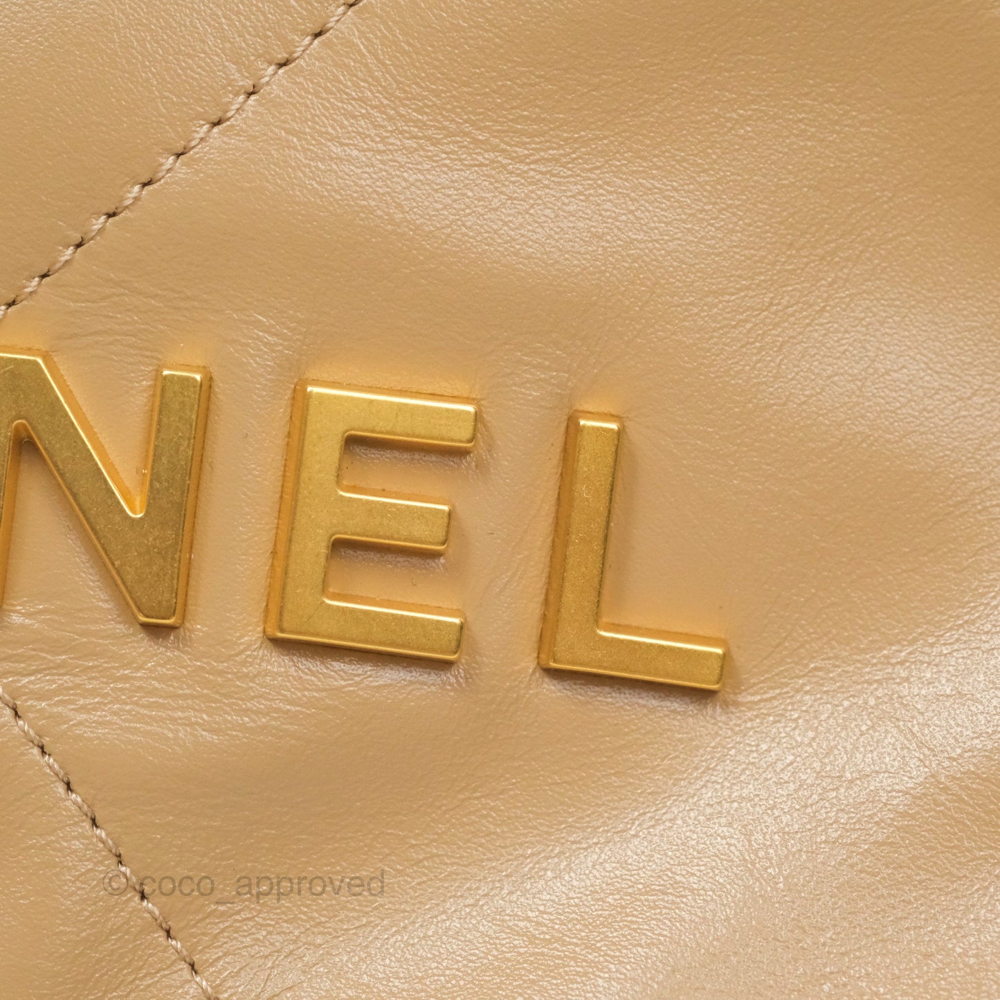 Chanel 22 Mini Bag Beige Shiny Crumpled Calfskin