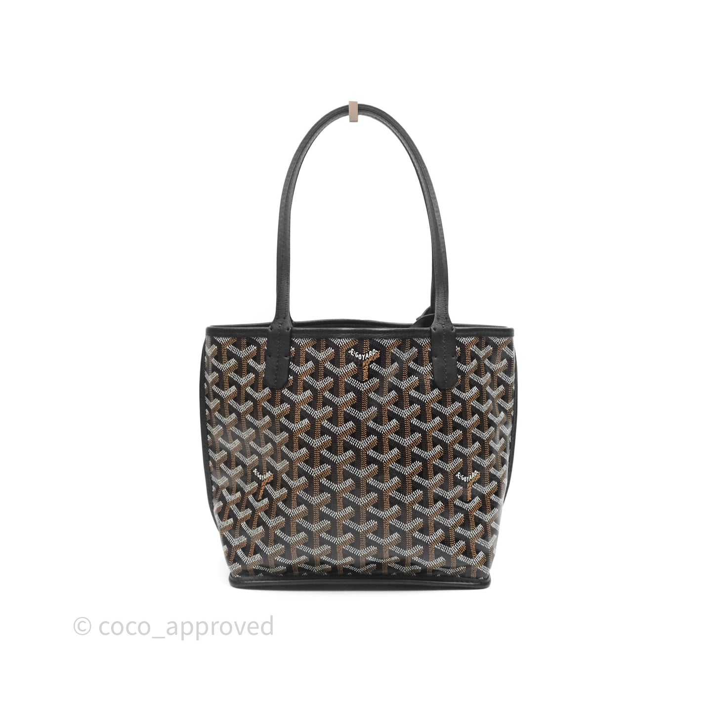 Goyard Anjou Mini Bag Goyardine Canvas Black
