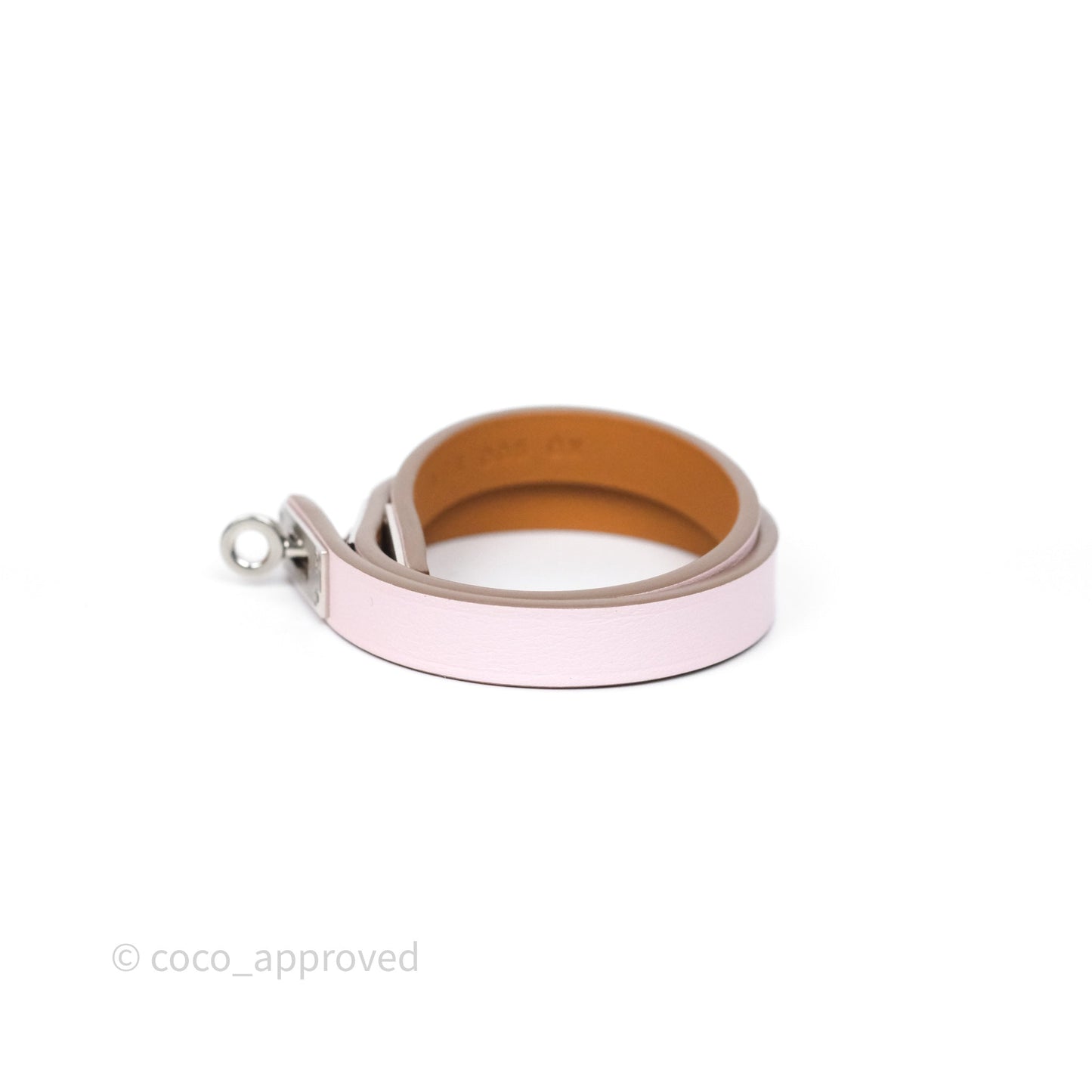 Hermès Kelly Double Tour Bracelet Mauve Pâle Swift Palladium Hardware