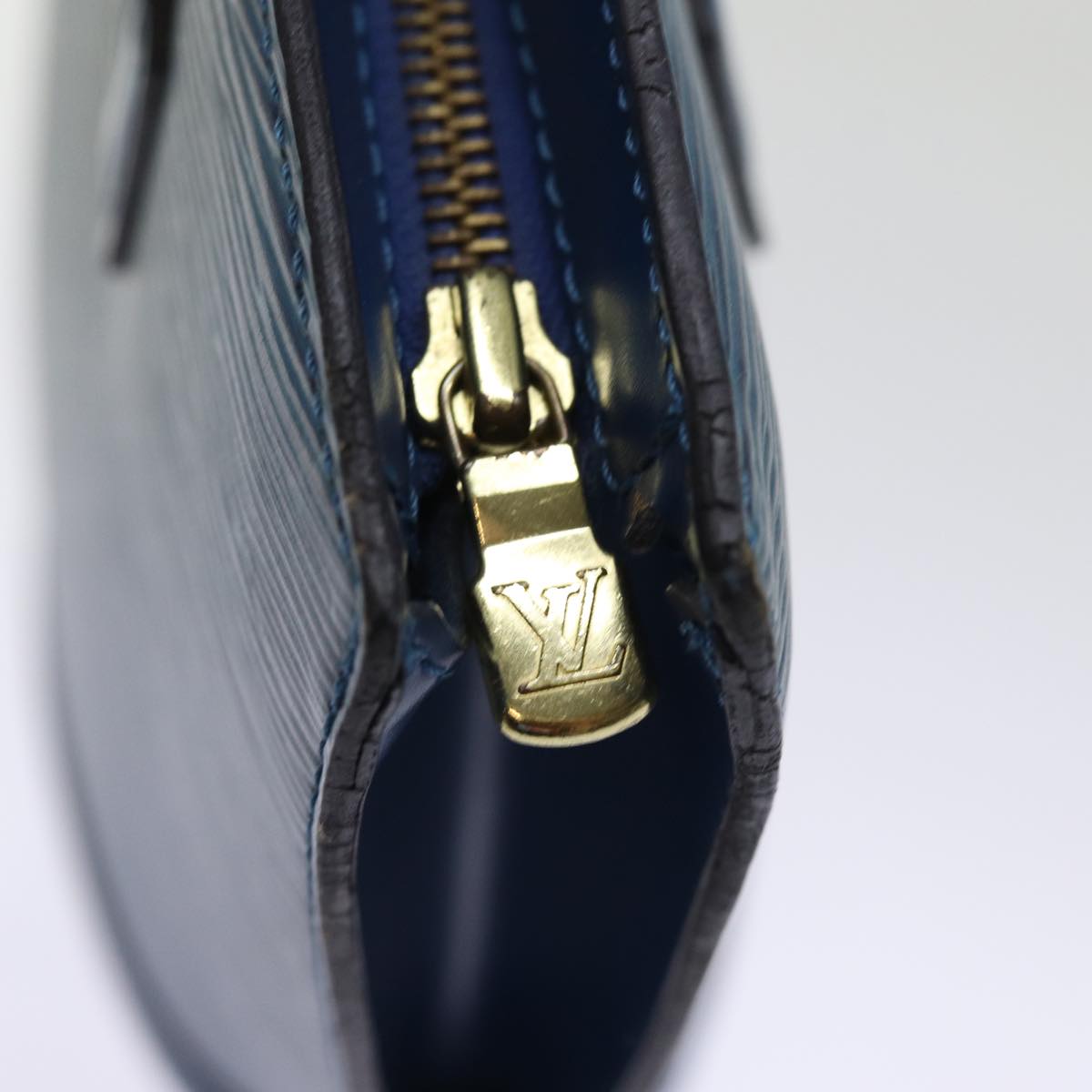LOUIS VUITTON Epi Saint Jacques Poignees Long Hand Bag Blue M52265 77186
