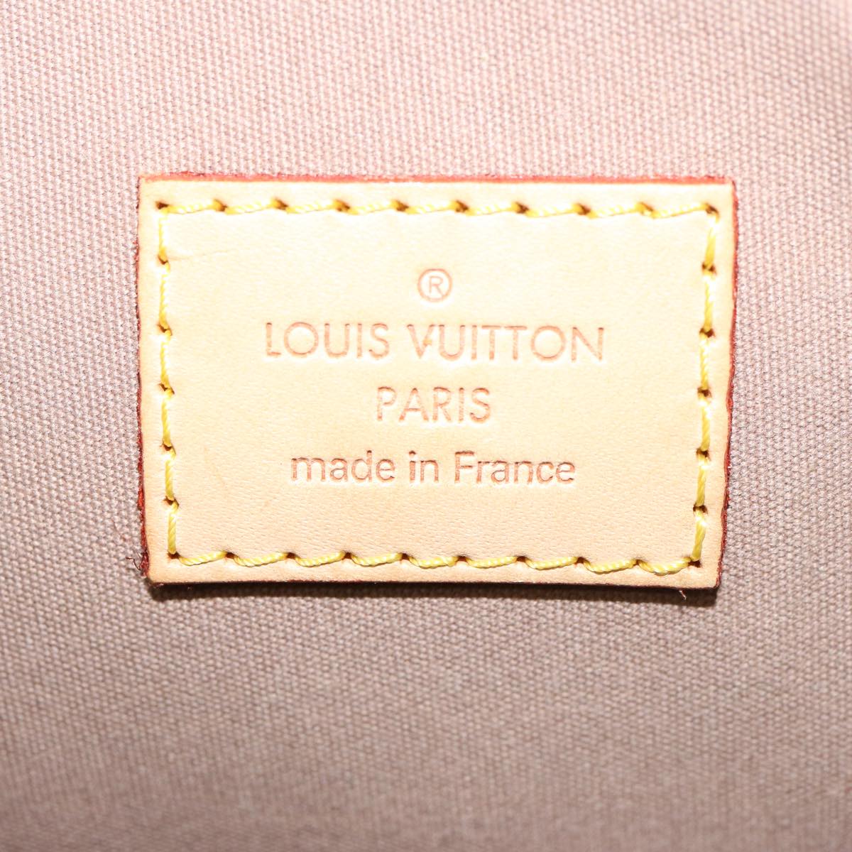 LOUIS VUITTON Monogram Vernis Alma PM Hand Bag Beige Poodle M91751 LV 77194
