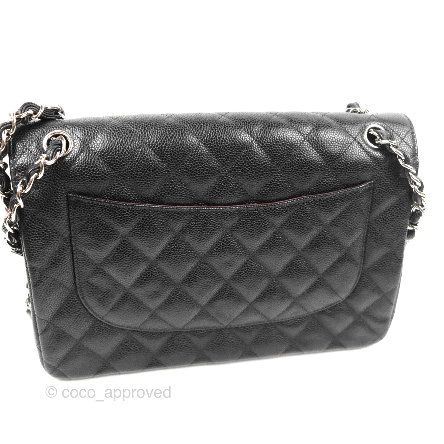 Chanel Jumbo Double Flap Black Caviar Silver Hardware⁣⁣