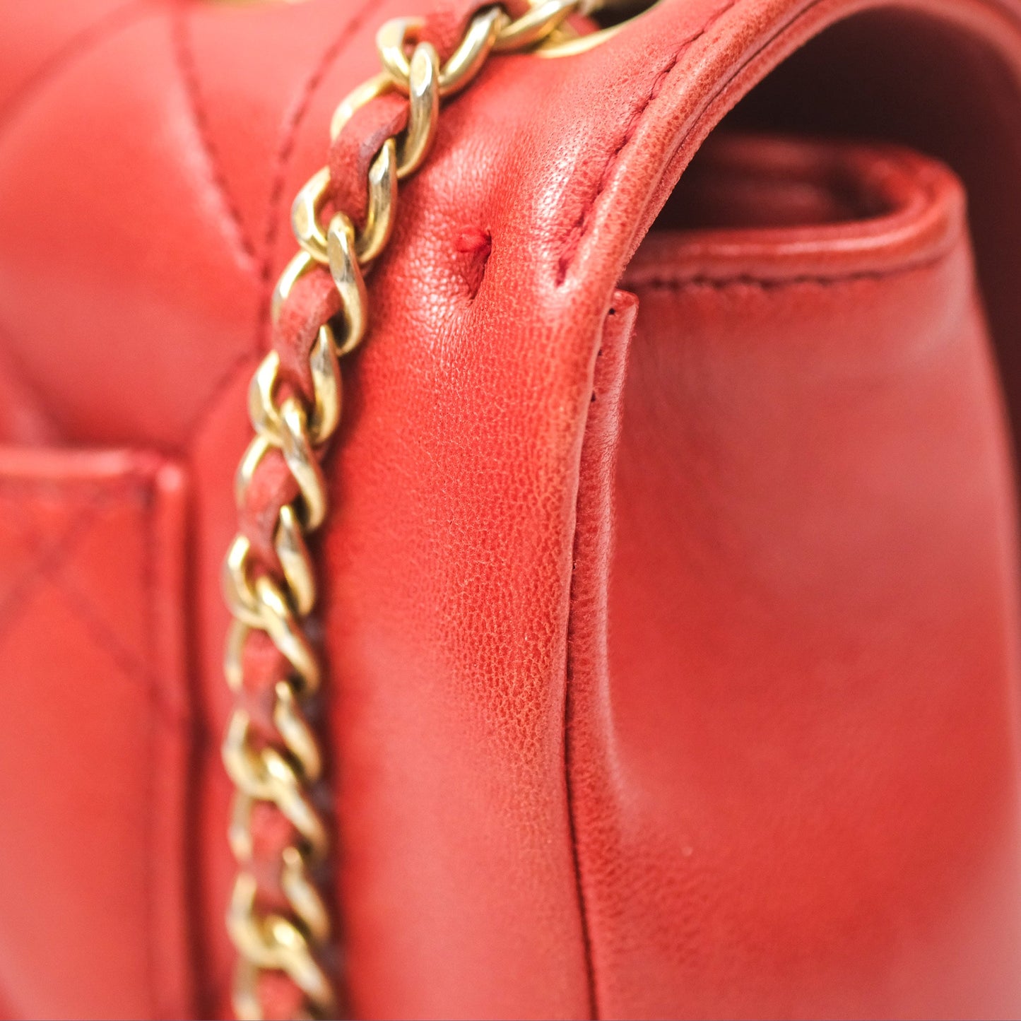 Chanel Diana Reissue Brick Red Gold Hardware