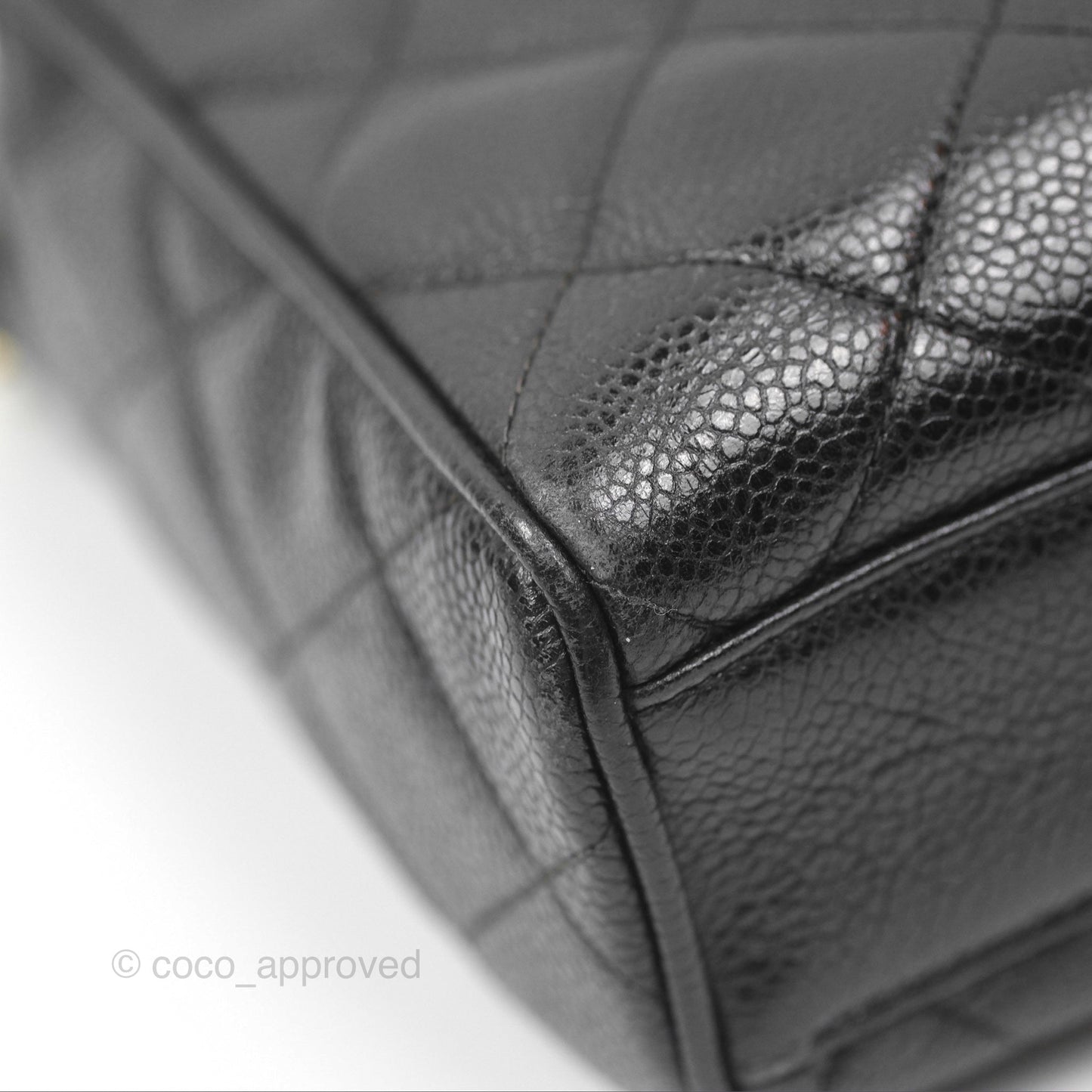 Chanel Vintage Camera Bag Black Caviar Gold Hardware