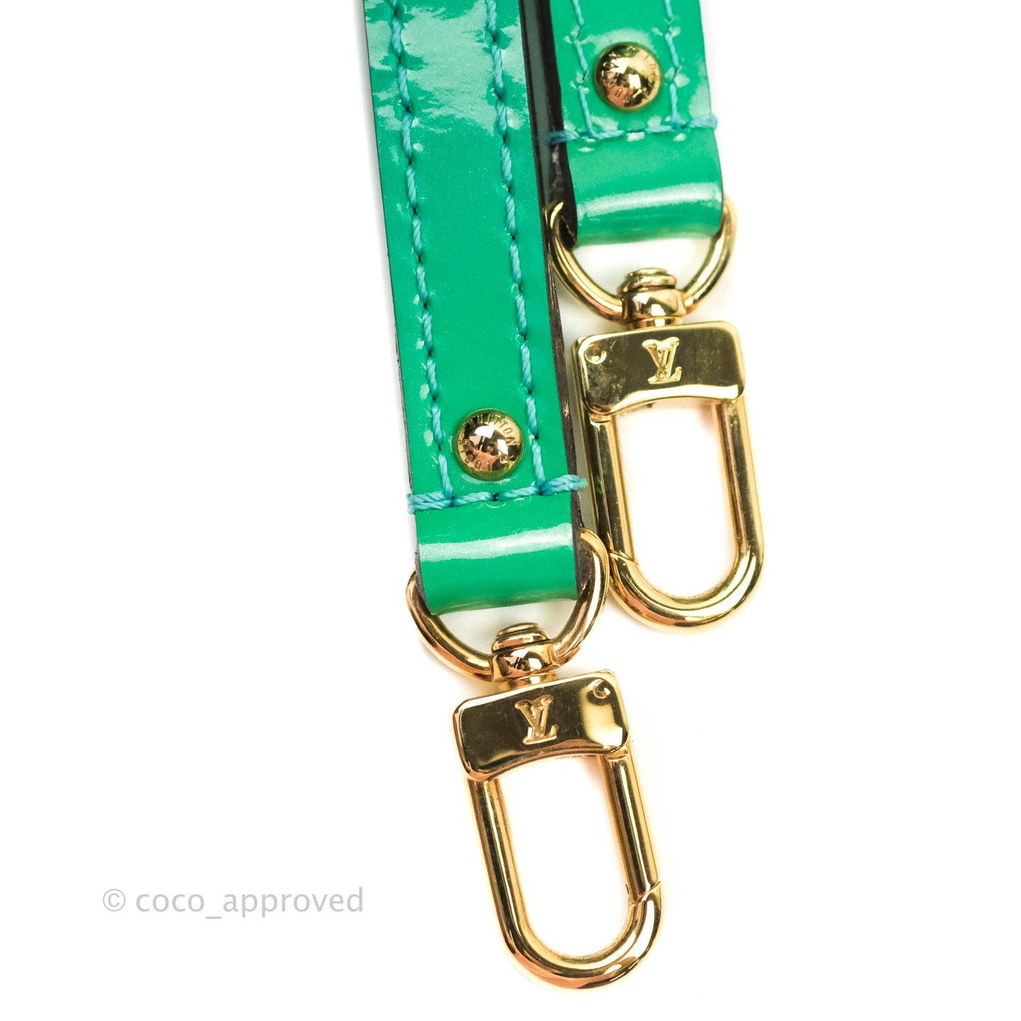 Louis Vuitton Alma BB Monogram Green Patent Gold Hardware
