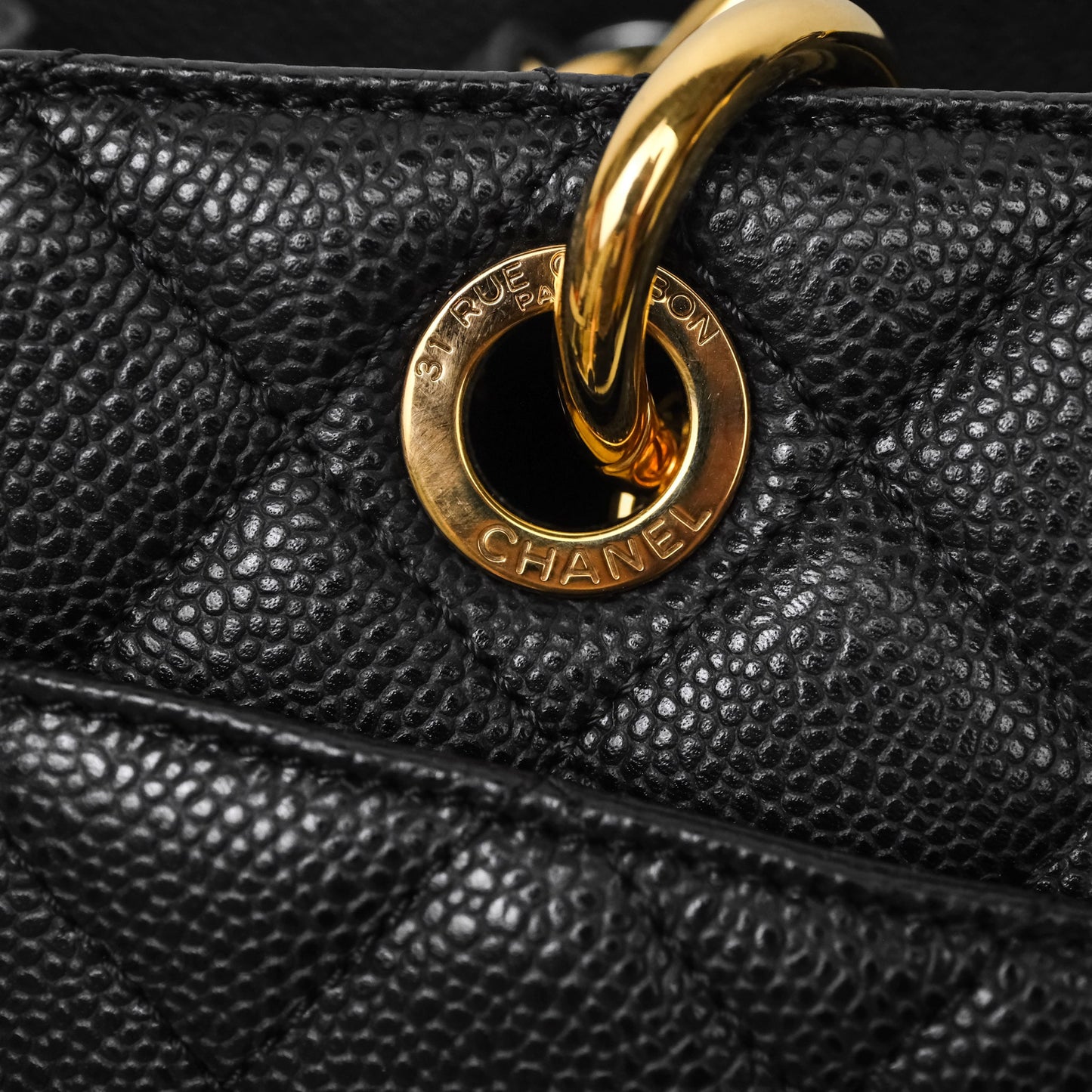 Chanel GST Black Caviar Gold Hardware