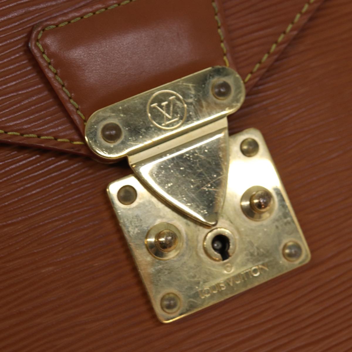 LOUIS VUITTON Epi Serviette Conseiller Briefcase Brown M54423 LV 77227