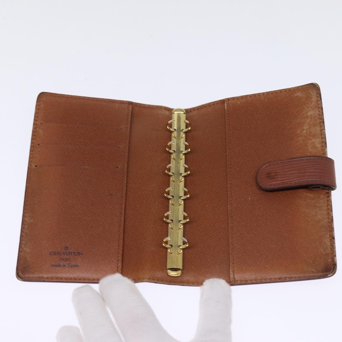 LOUIS VUITTON Epi Agenda PM Day Planner Cover Brown R20053 LV 77237