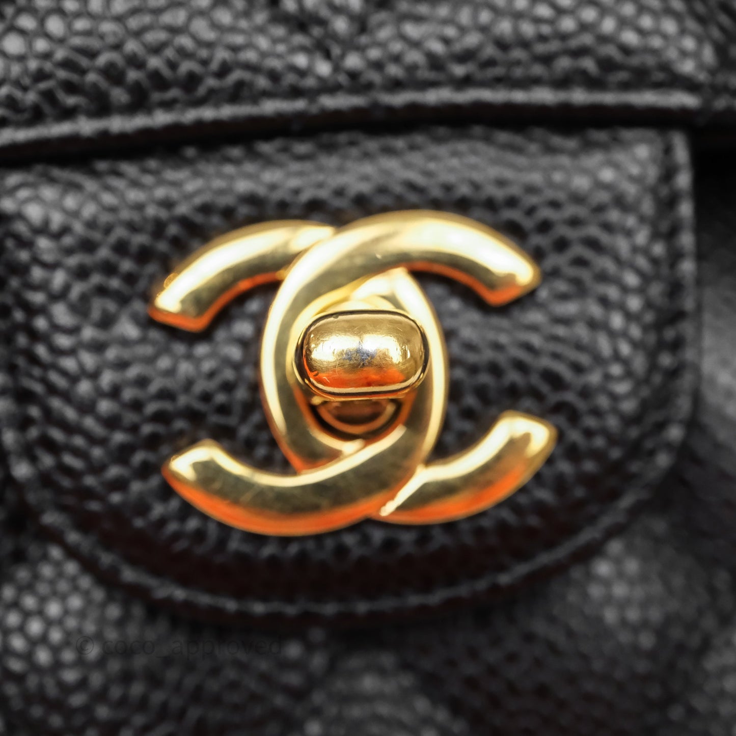 Chanel Small Classic Flap Quilted Black Caviar Gold Hardware