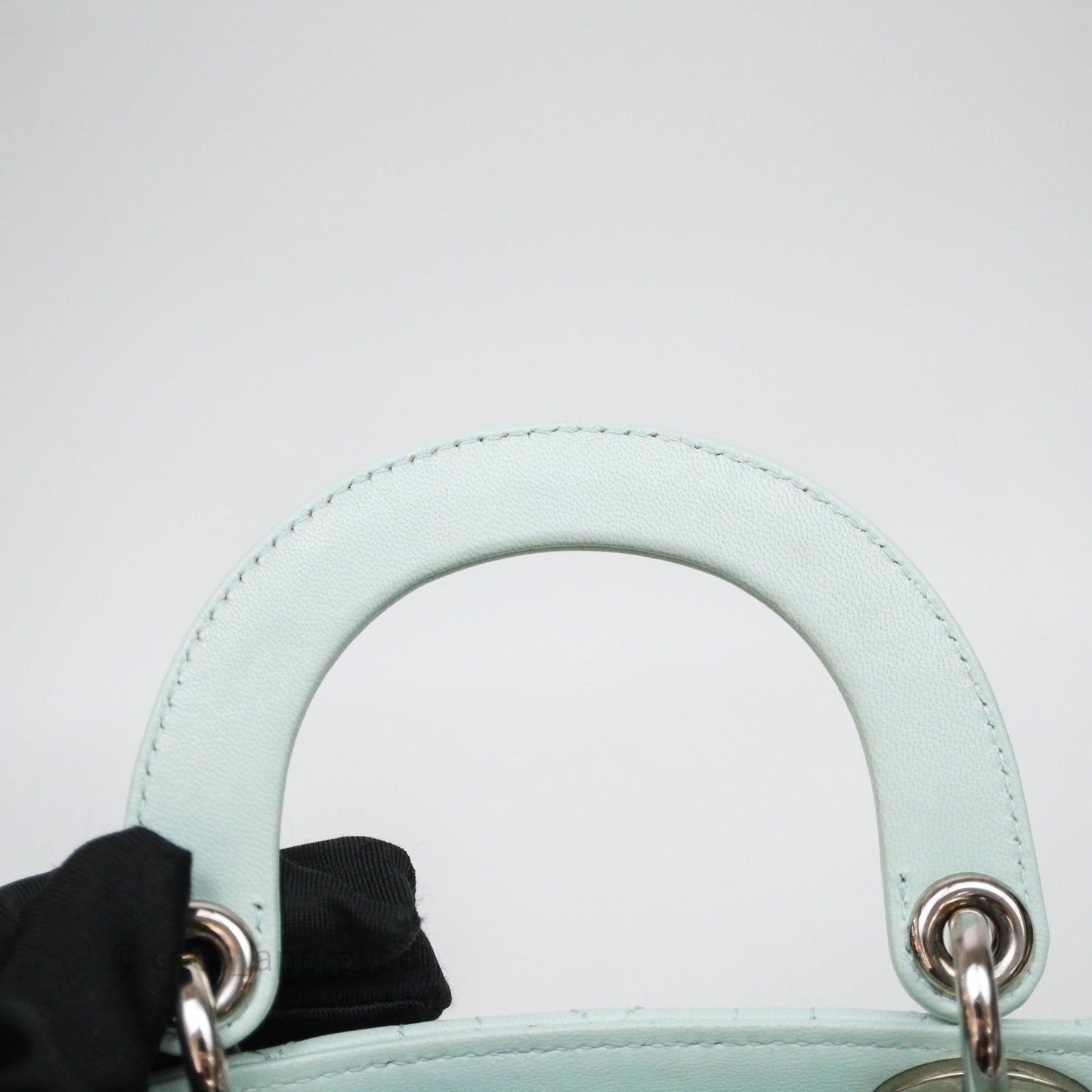 Christian Dior Mirco Lady Dior Cannage Calfskin Light Green Matte