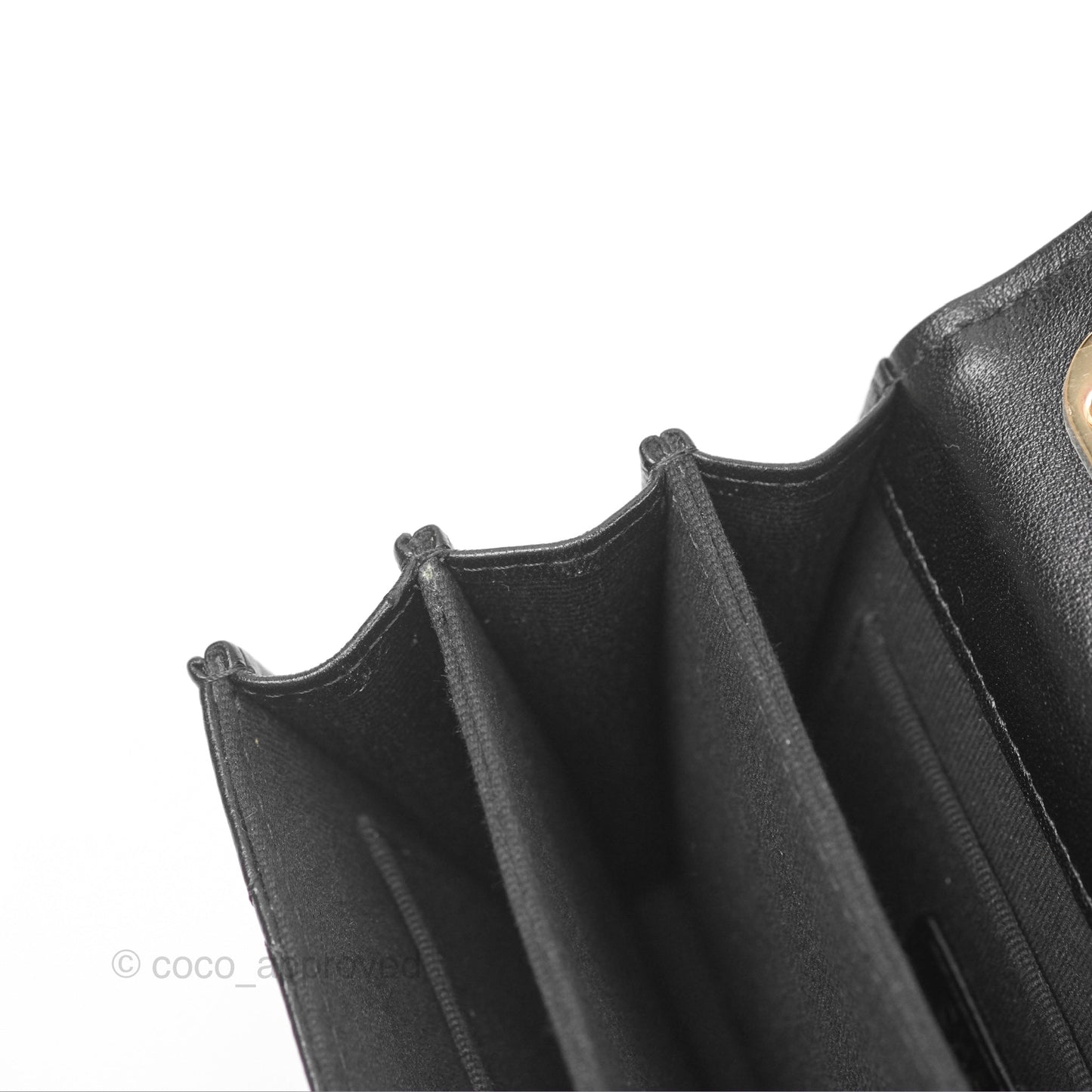 Chanel Top Handle Clutch with Chain Black Lambskin Gold Hardware 22A