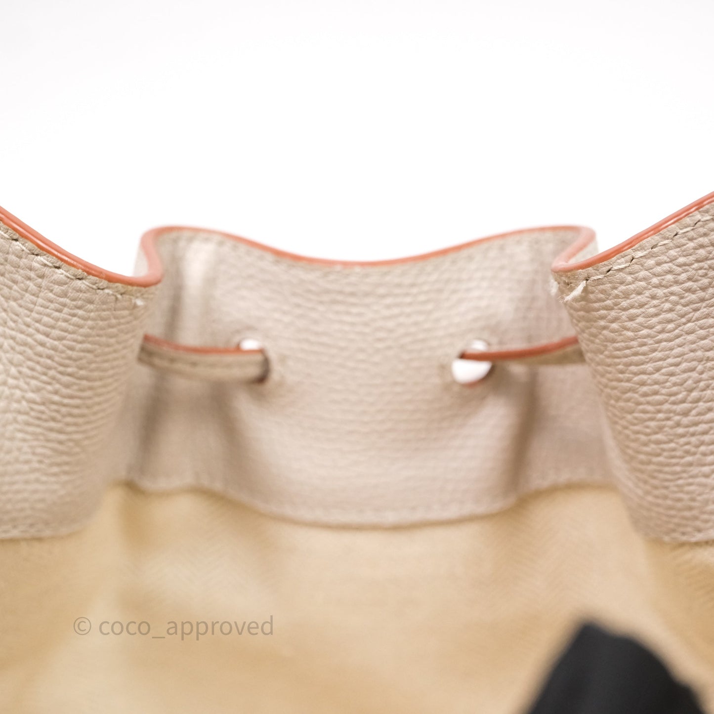 Loewe Mini Hammock Drawstring Light Ghost Calfskin