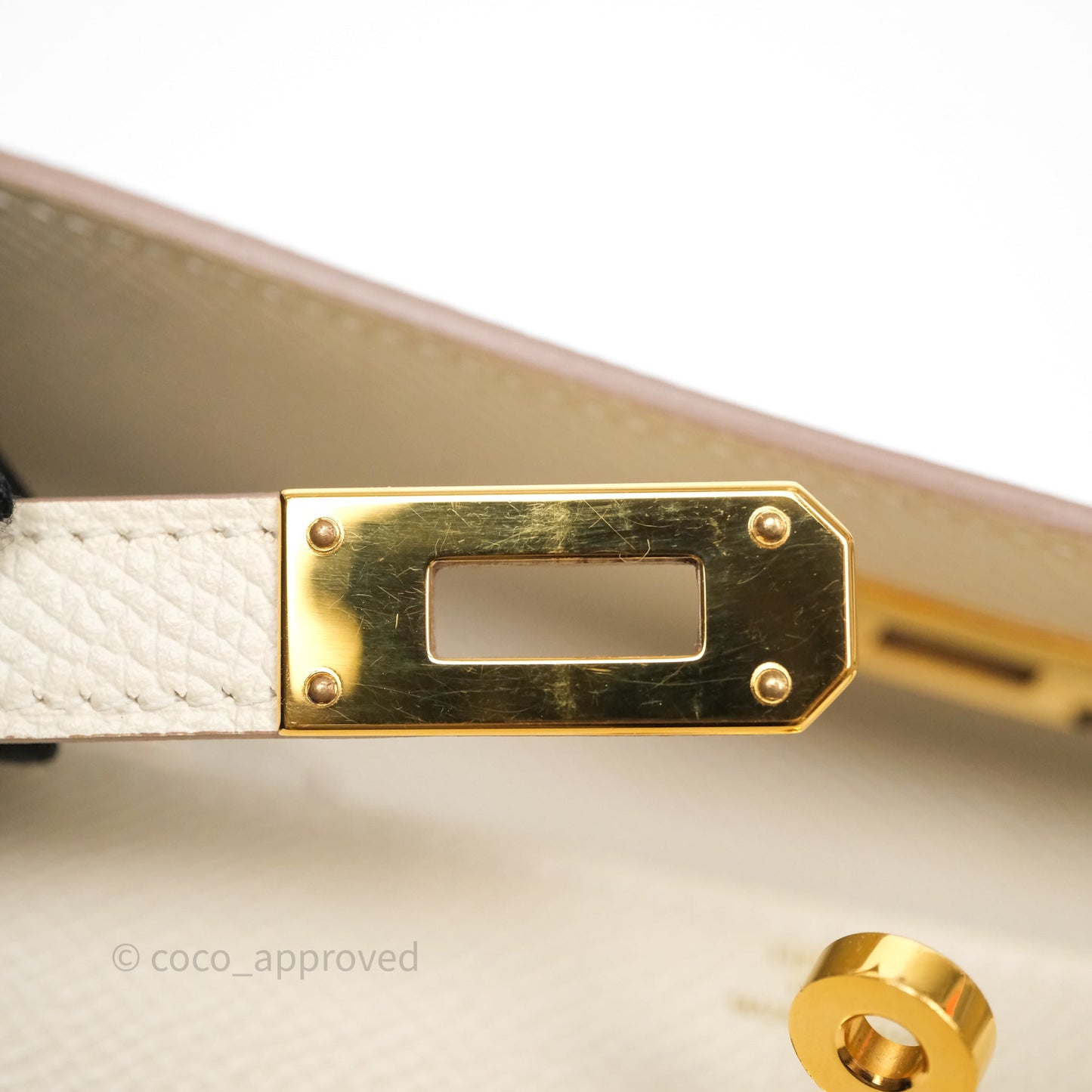 Hermès Kelly To Go Wallet Craie 10 Epsom Gold Hardware