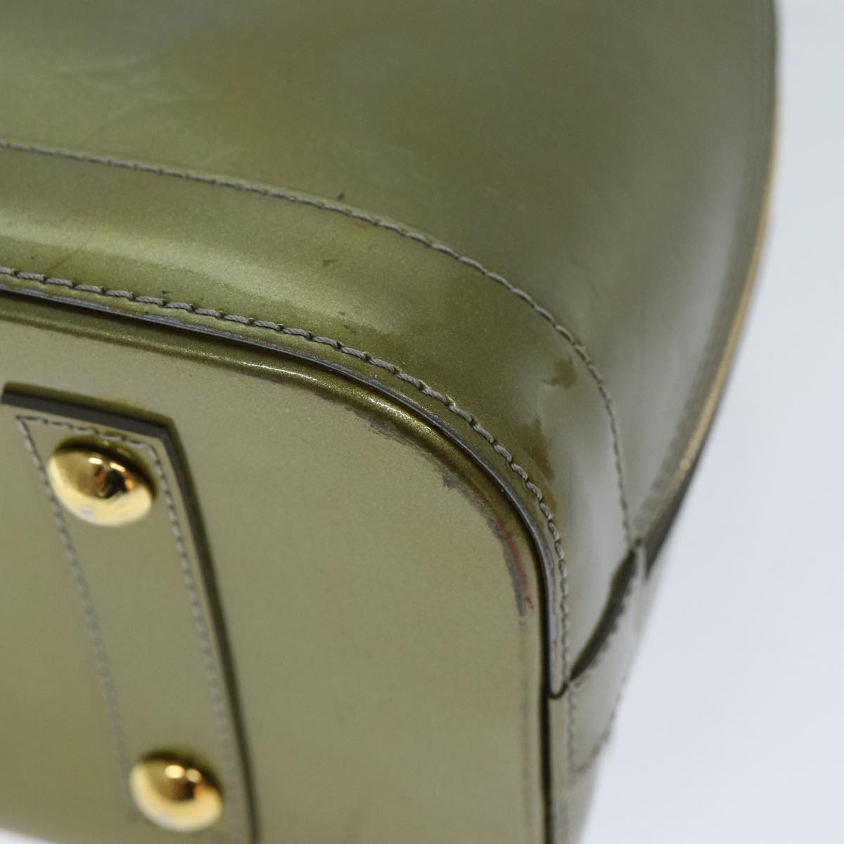 LOUIS VUITTON Monogram Vernis Alma PM Hand Bag Veil Olive M91582 LV 77311