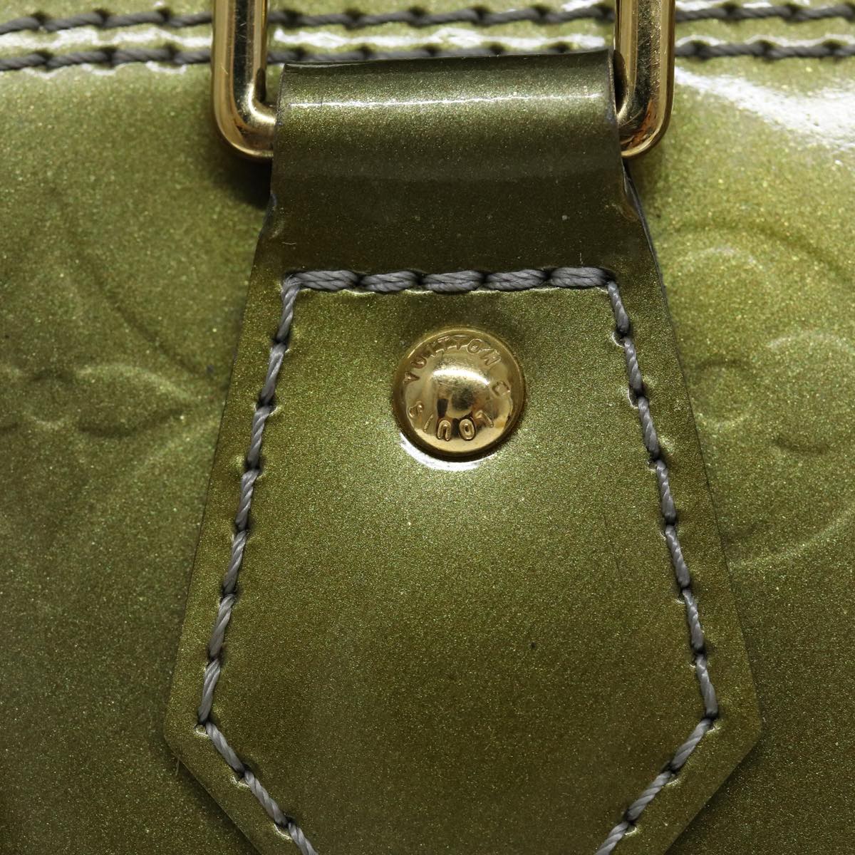 LOUIS VUITTON Monogram Vernis Alma PM Hand Bag Veil Olive M91582 LV 77311