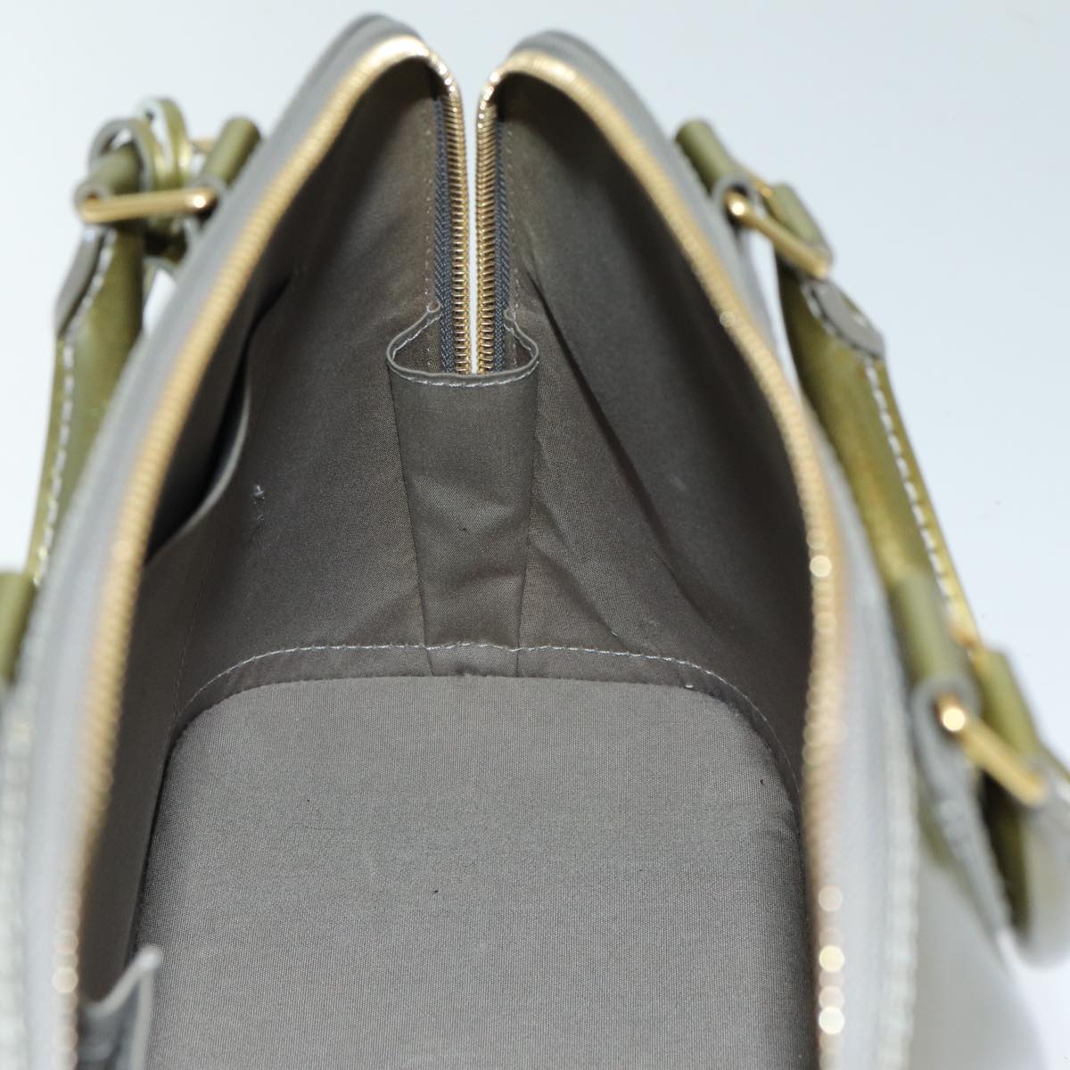 LOUIS VUITTON Monogram Vernis Alma PM Hand Bag Veil Olive M91582 LV 77311
