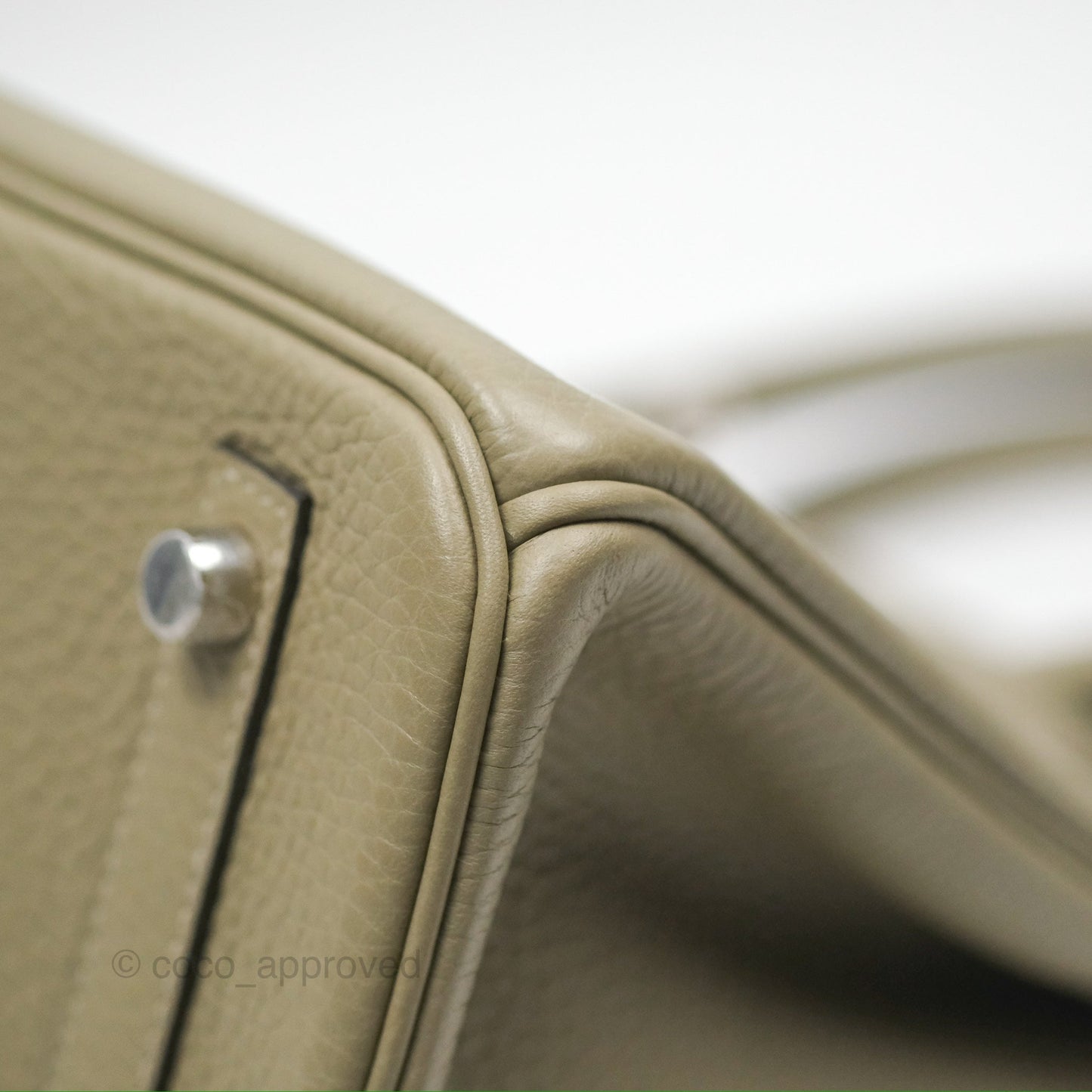 Hermès Retourne Birkin 30 Sauge Clemence Palladium Hardware