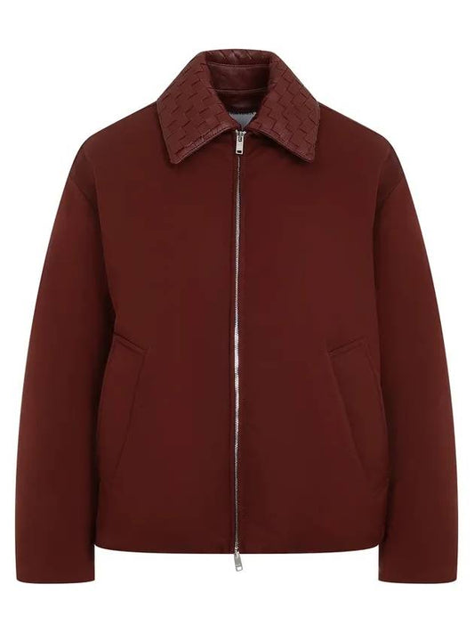 Luxury Bottega Veneta Tech Nylon Puffer Jacket Barolo