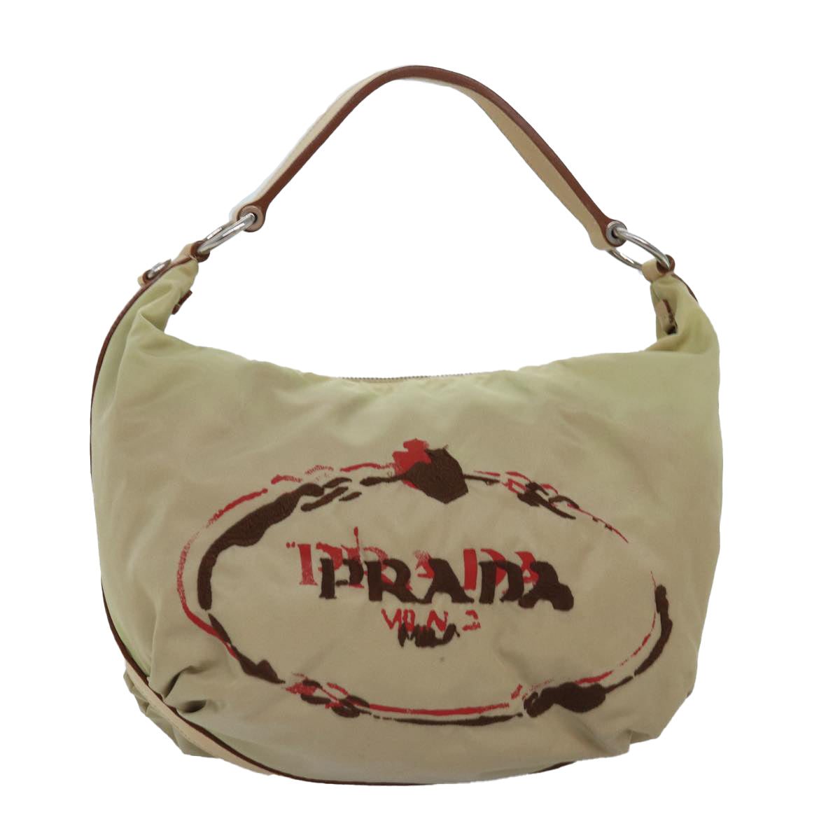 Luxury PradaShoulder Bag Nylon Beige 77348