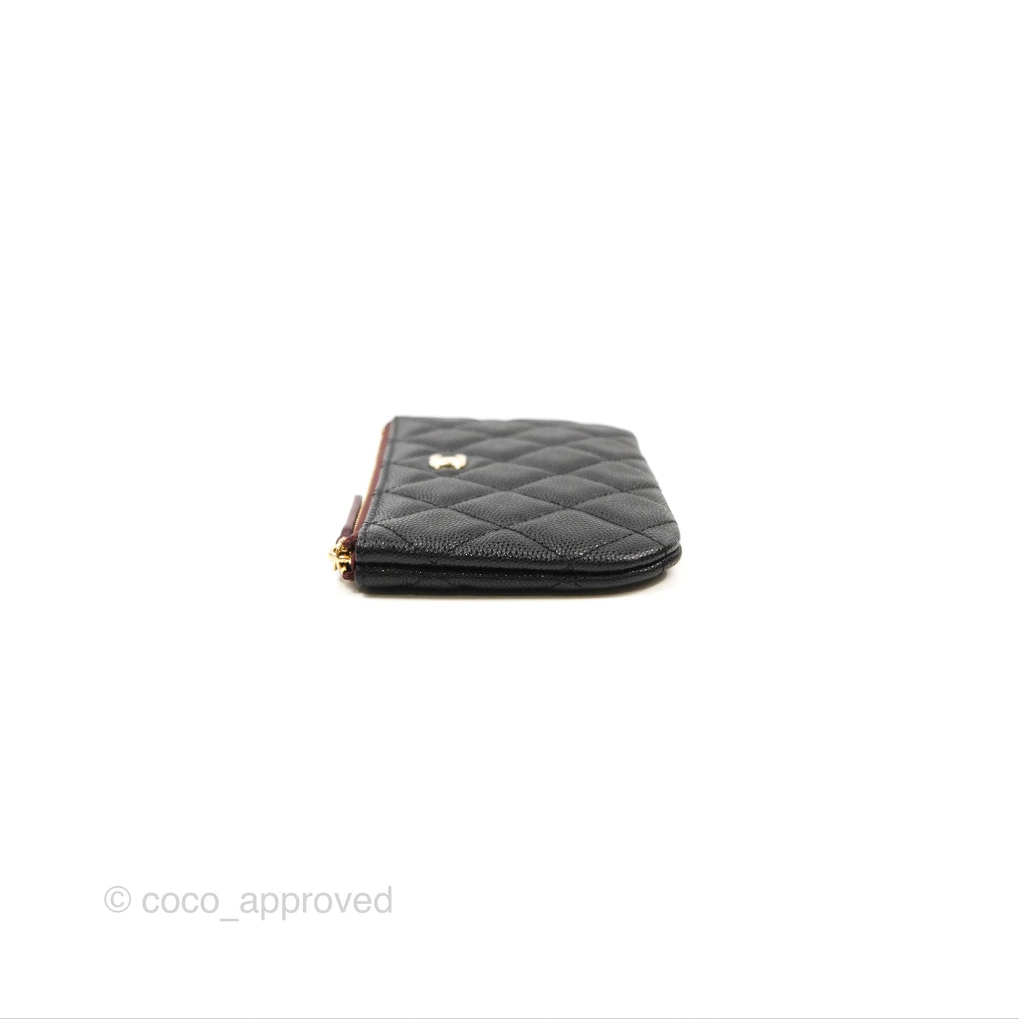 Chanel Quilted Mini O Case Black Caviar Gold Hardware