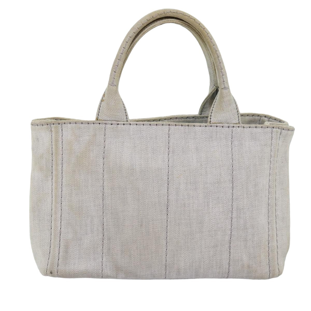 Luxury PradaCanapa PM Hand Bag Canvas 2way White 77362