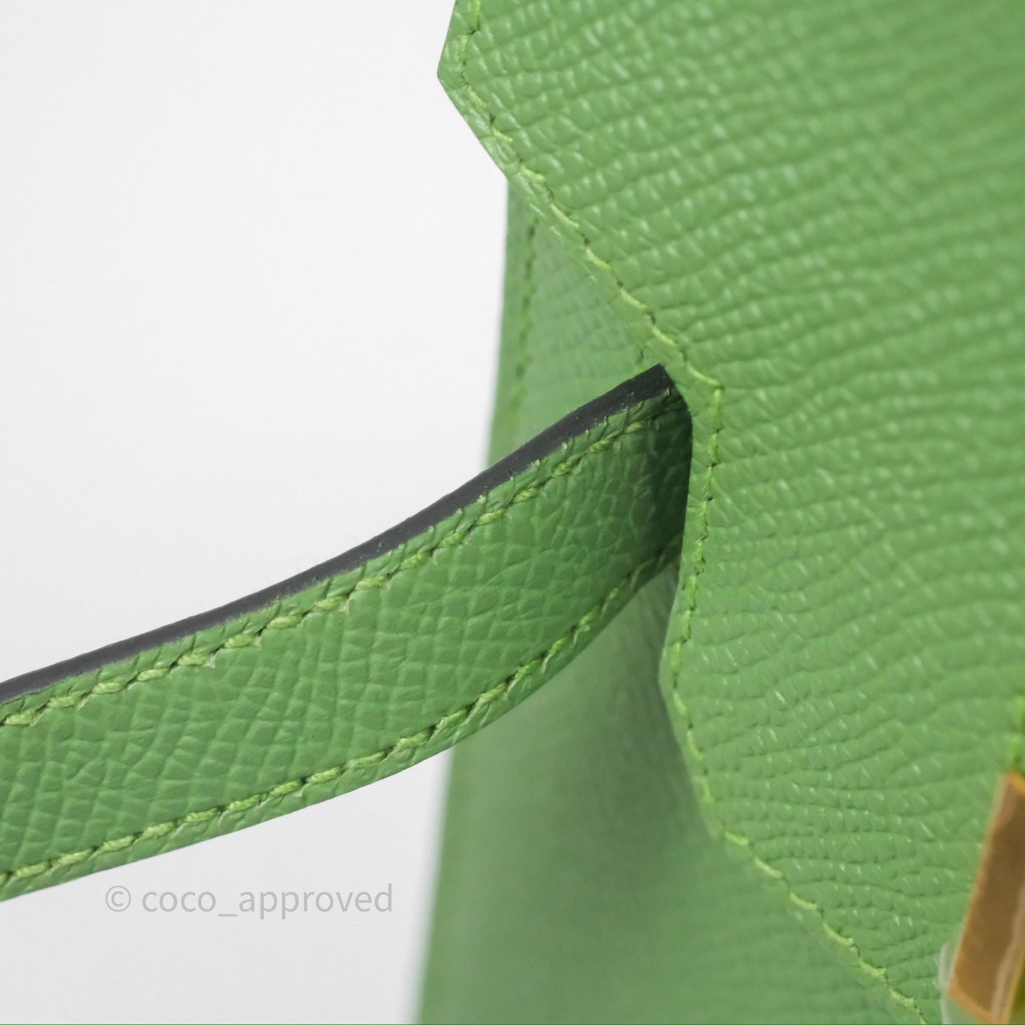 Hermès Birkin 25 Sellier Vert Criquet 3I Epsom Gold Hardware