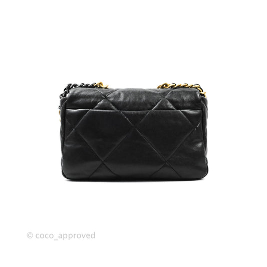 Chanel 19 Small Black Goatskin Mixed Hardware