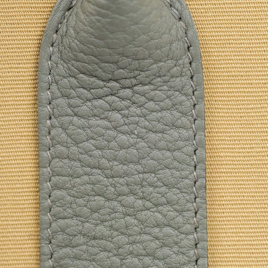 Hermès Garden Party 36 Toile Officier Trench S2-Bleu Tempete N7 Canvas/Gris Meyer 0L