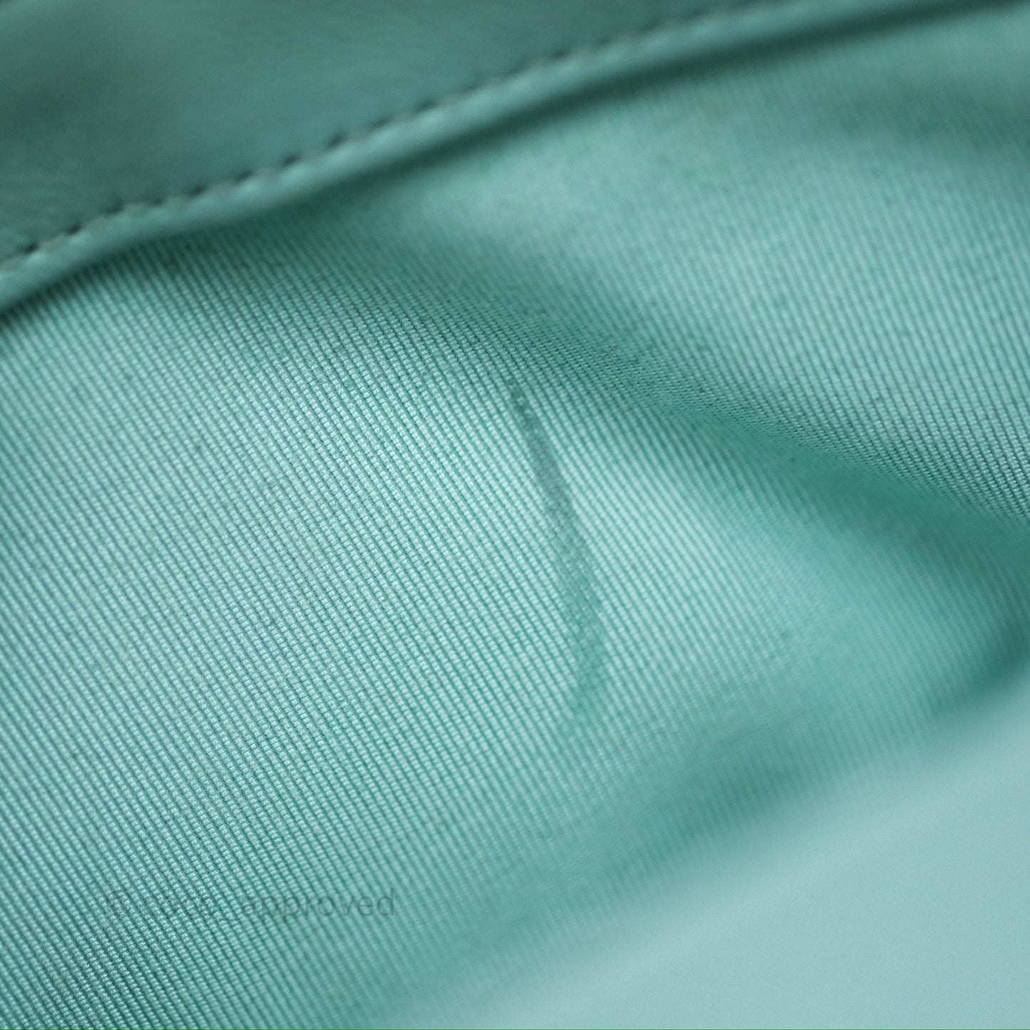 Chanel Quilted Small Circular Handle Bag Mint Green Aged Gold Hardware