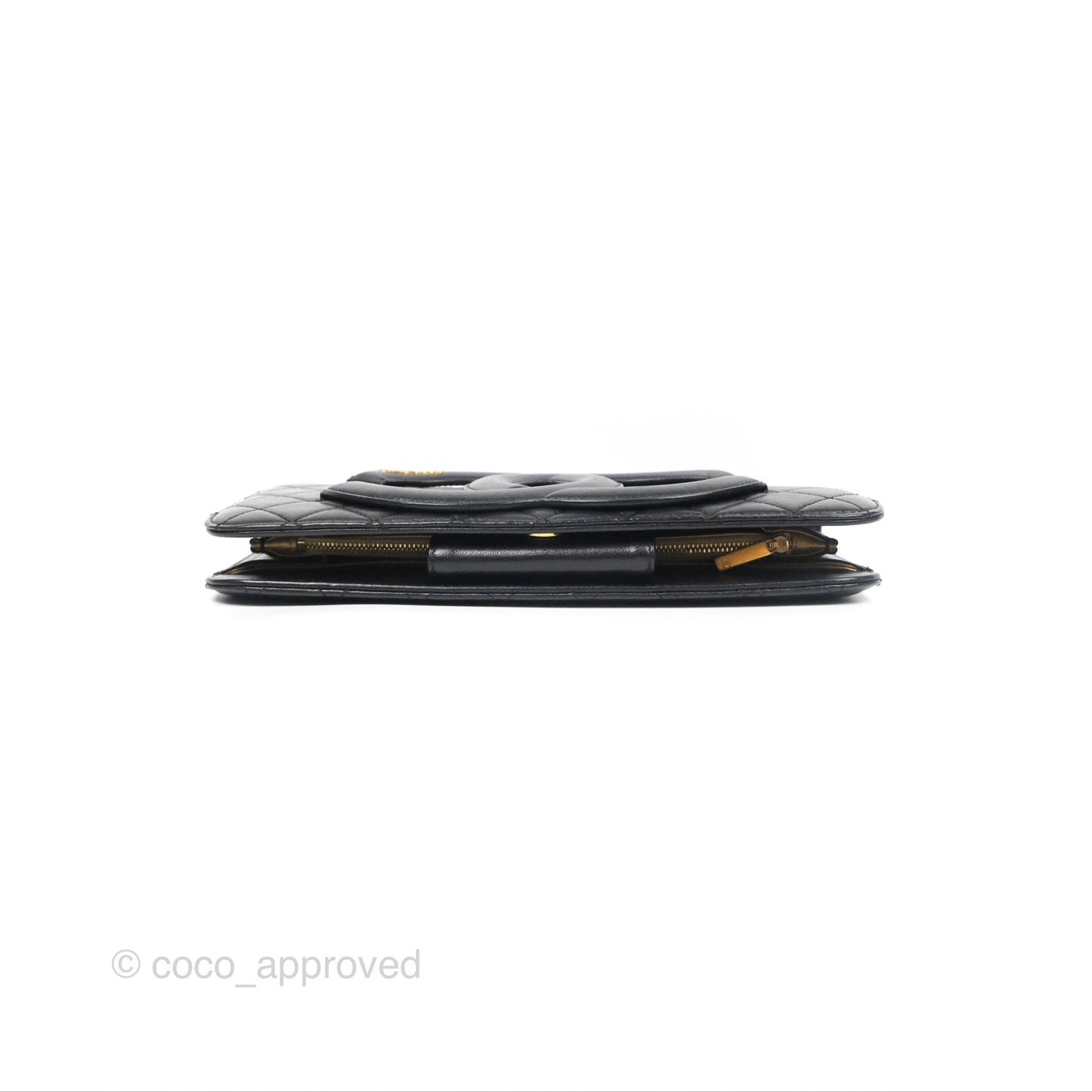 Chanel Coco Midnight Clutch Black Lambskin Gold Hardware