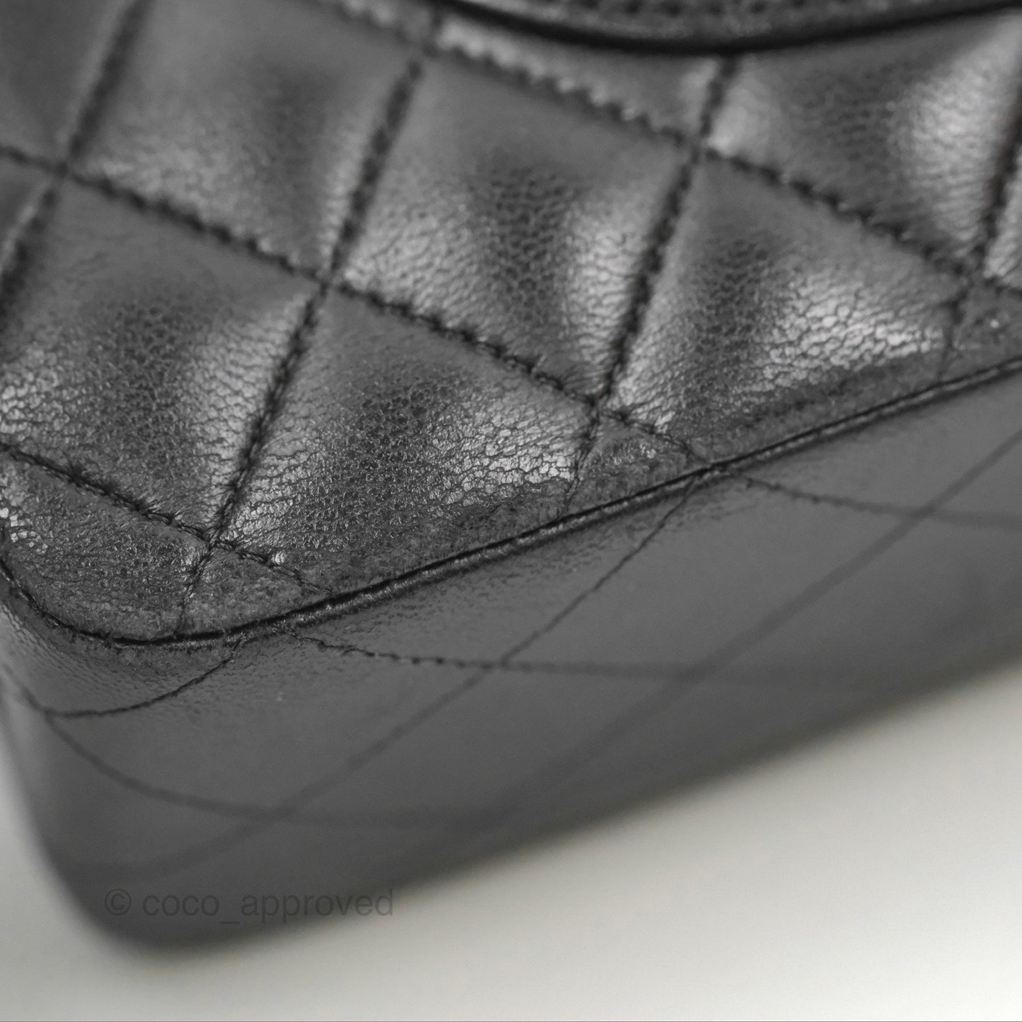 Chanel Classic M/L Medium Flap Quilted Black Lambskin Gold Hardware