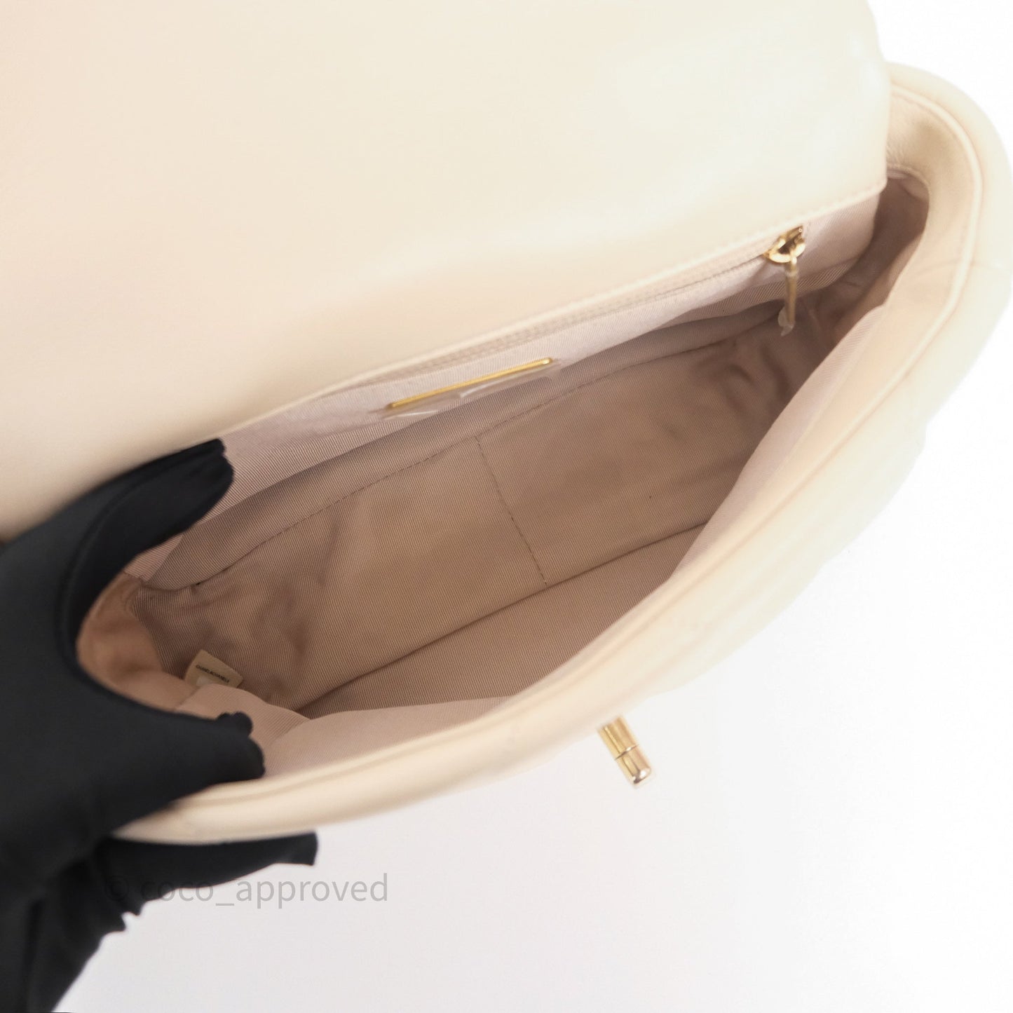 Chanel 19 Small Light Beige Mixed Hardware