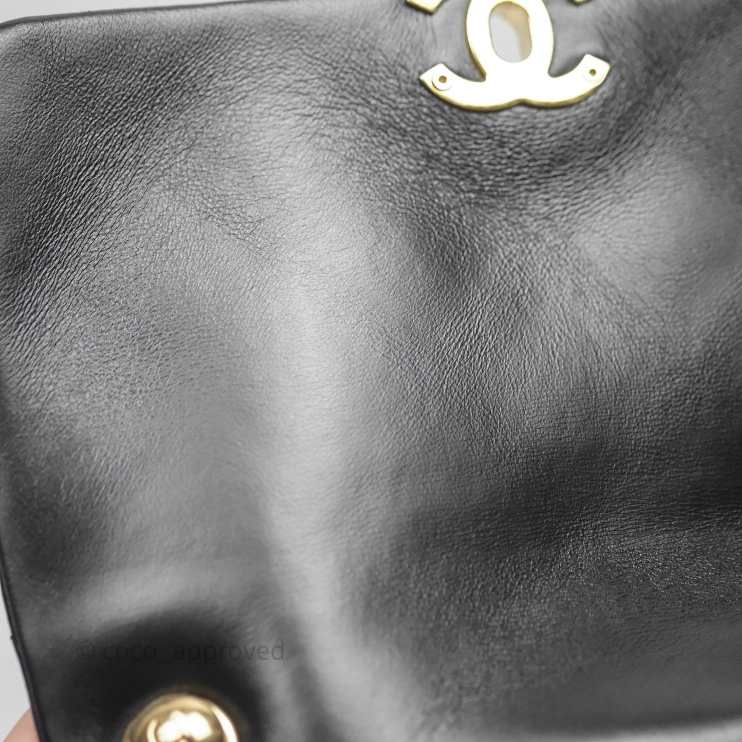 Chanel Quilted Color Match Chain Flap Black Lambskin Gold Hardware