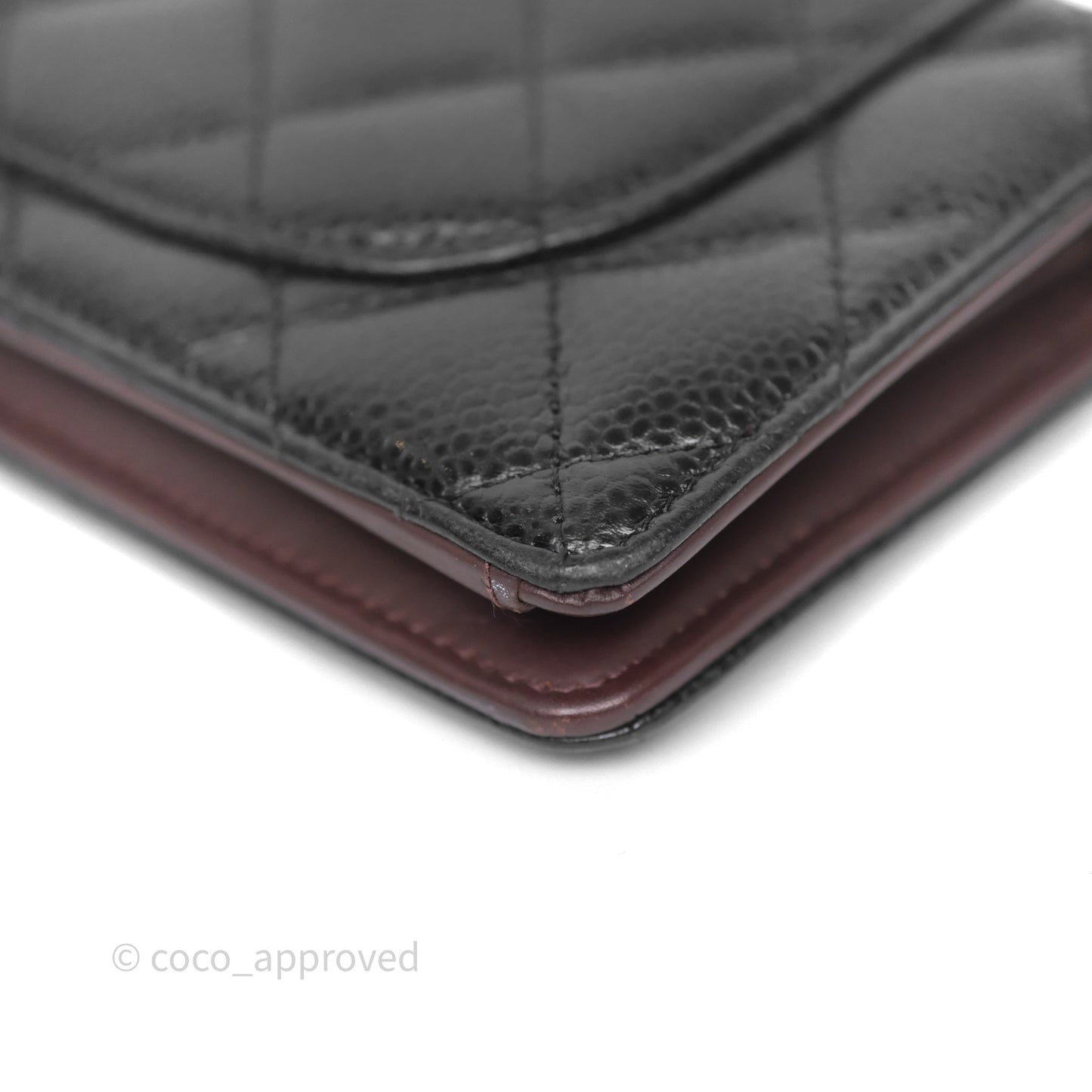 Chanel Classic Quilted Long Wallet Black Caviar Gold Hardware