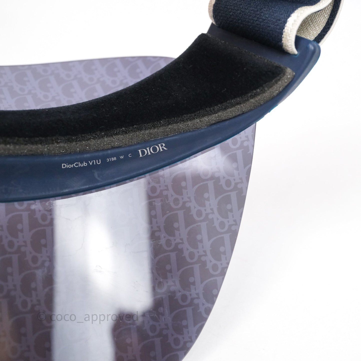 Christian Dior Diorclub V1U Dior Blue Oblique Visor