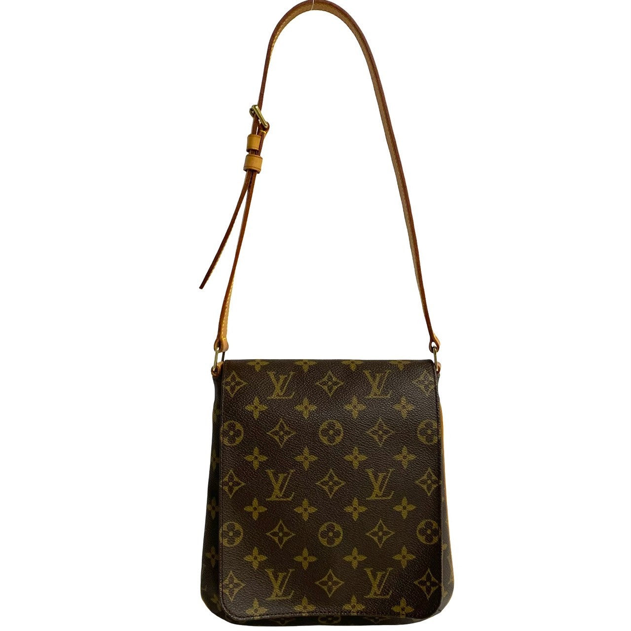 LOUIS VUITTON Shoulder Bag leather Brown Monogram Musette Salsa