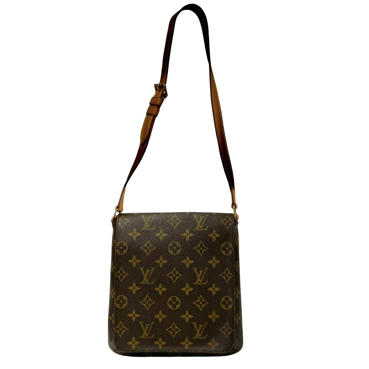 LOUIS VUITTON Shoulder Bag leather Brown Monogram Musette Salsa