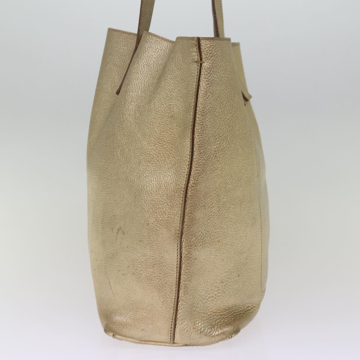 Luxury PradaTote Bag Leather Gold 77504