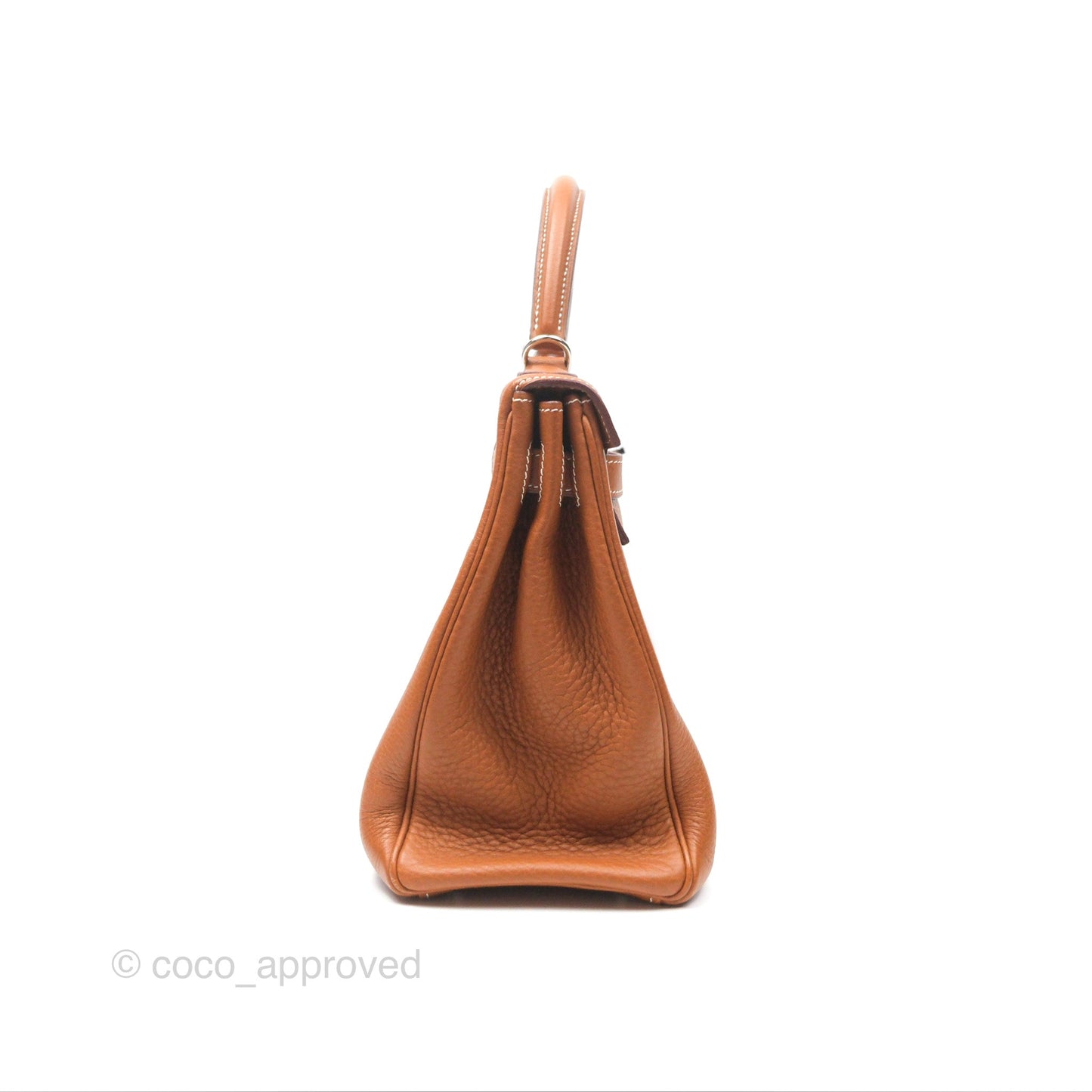 Hermès Kelly 32 Retourne Gold Togo Palladium Hardware