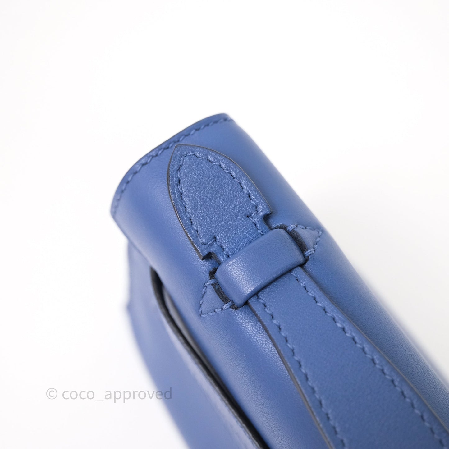 Hermès Kelly Pochette Clutch Bleu Brighton 7E Swift Gold Hardware